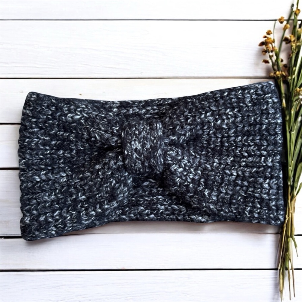 2 for $30 ๐Elegant Charcoal Hand Knit Headband - Picture 8 of 15